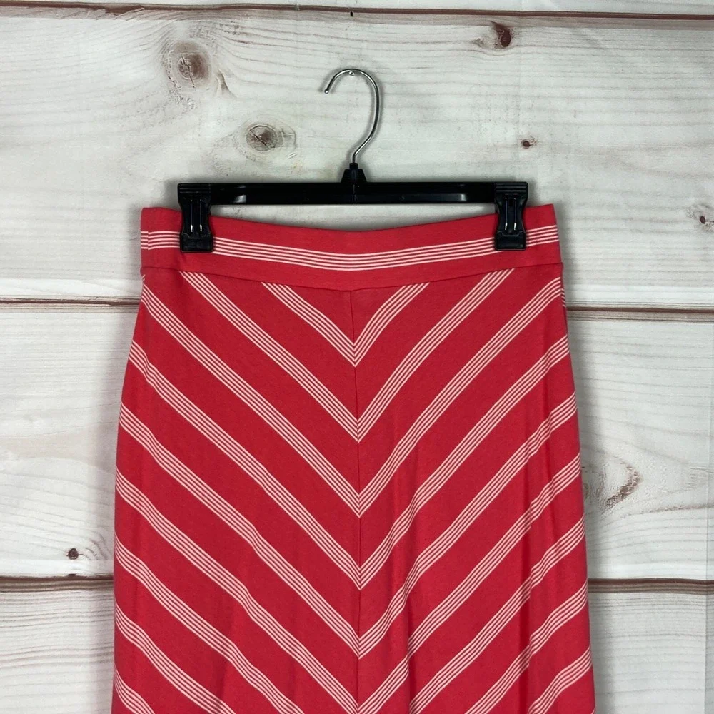 Sonoma Skirt Womens Small Jersey Knit Maxi Pull On Chevron Print‎ Pink Long